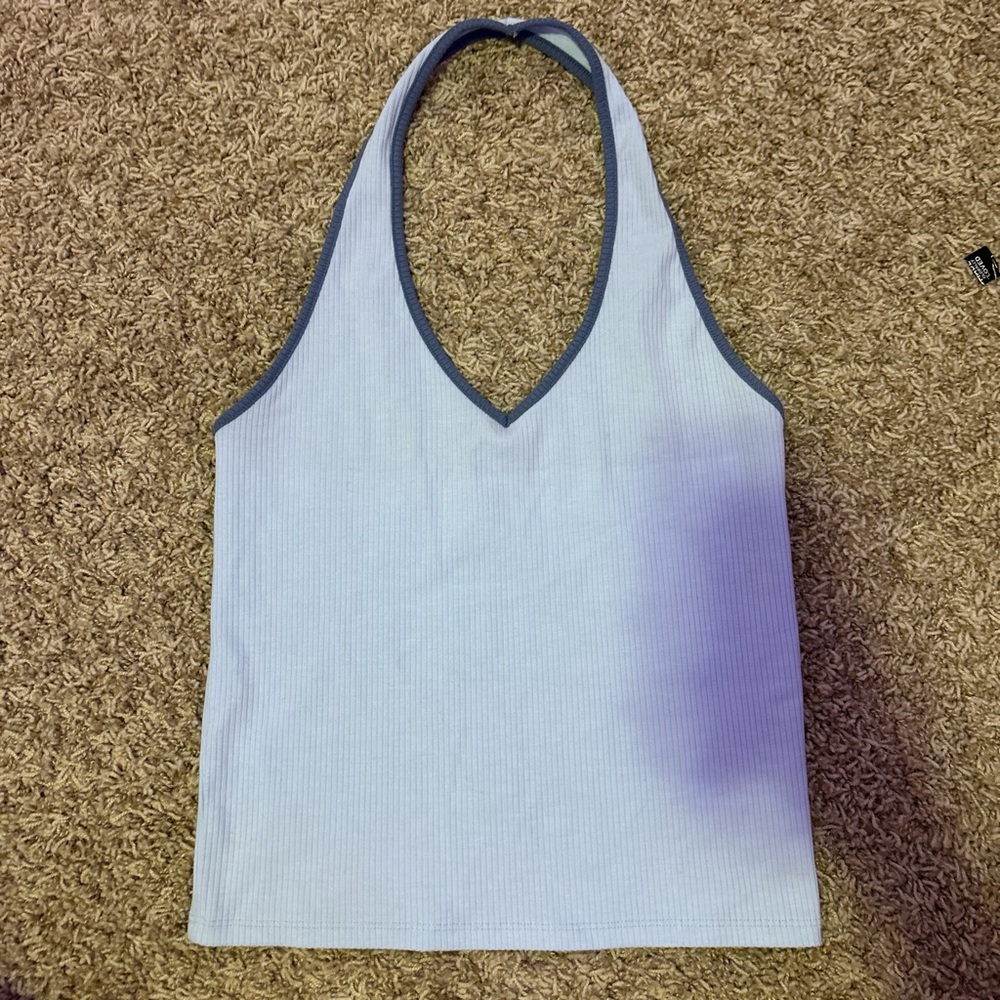 American Eagle Outfitters Light Blue Ribbed Tank Top
